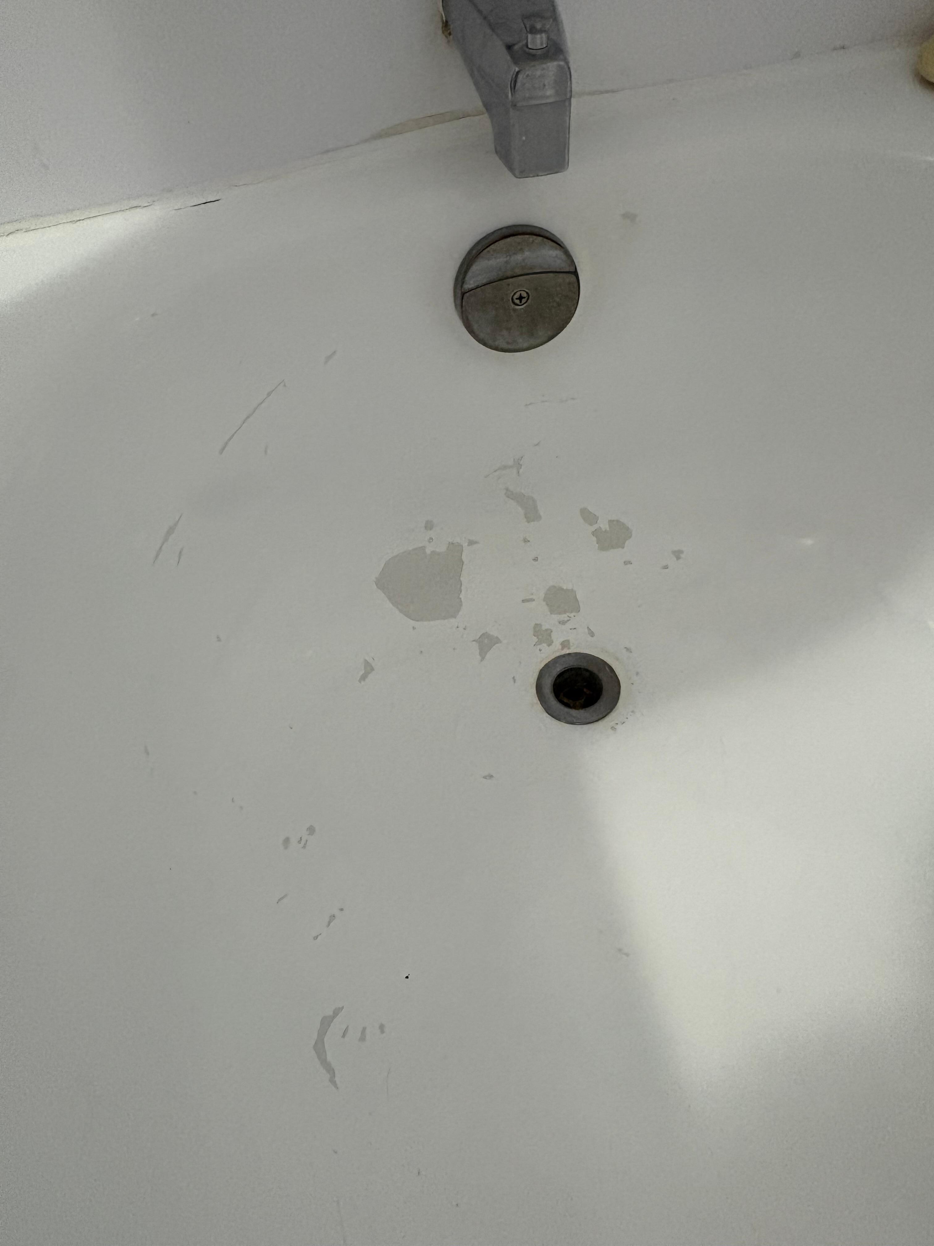 Hard to see the whole tub