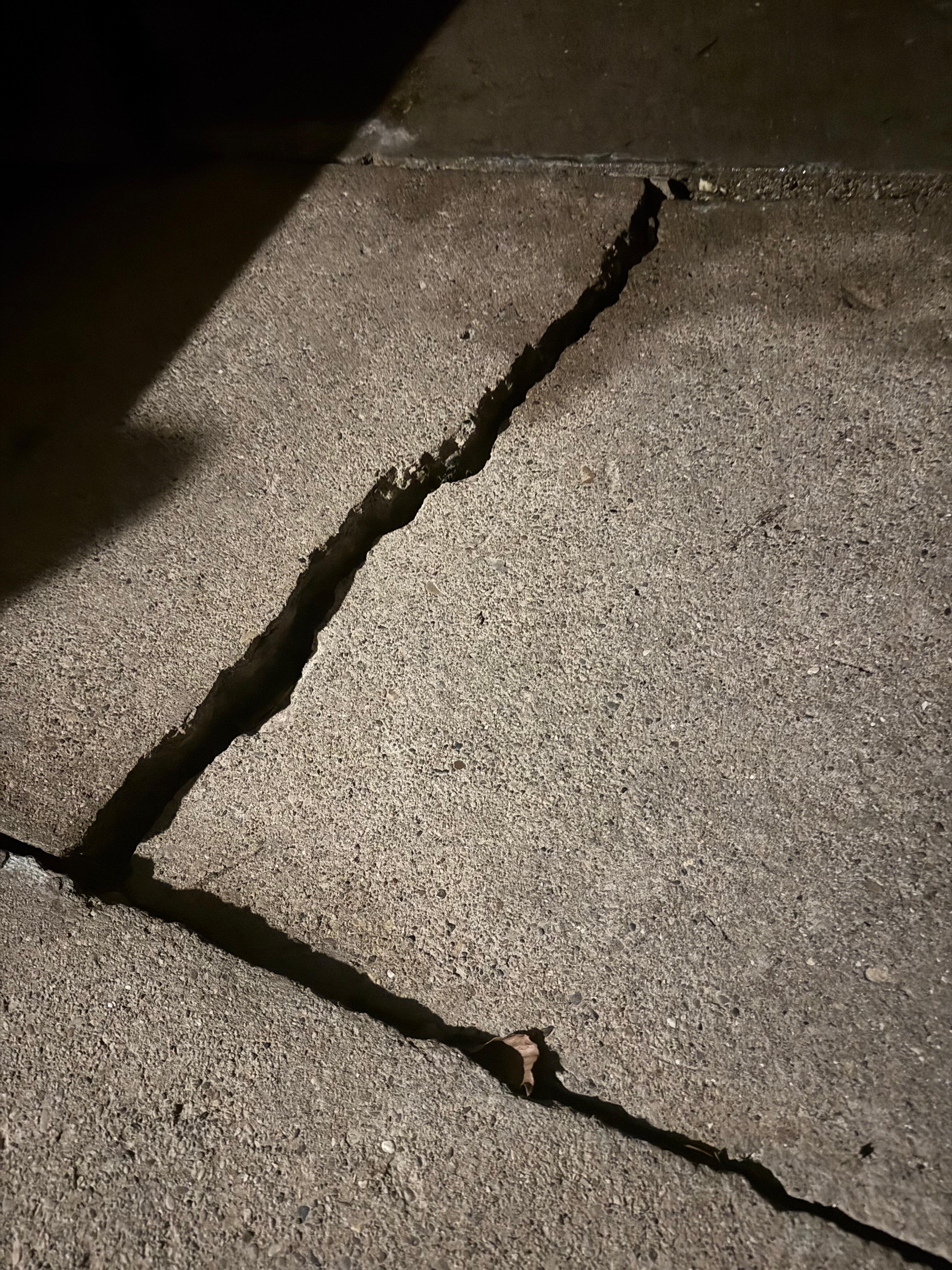 Hide crack in front porch.