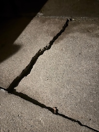 Hide crack in front porch.