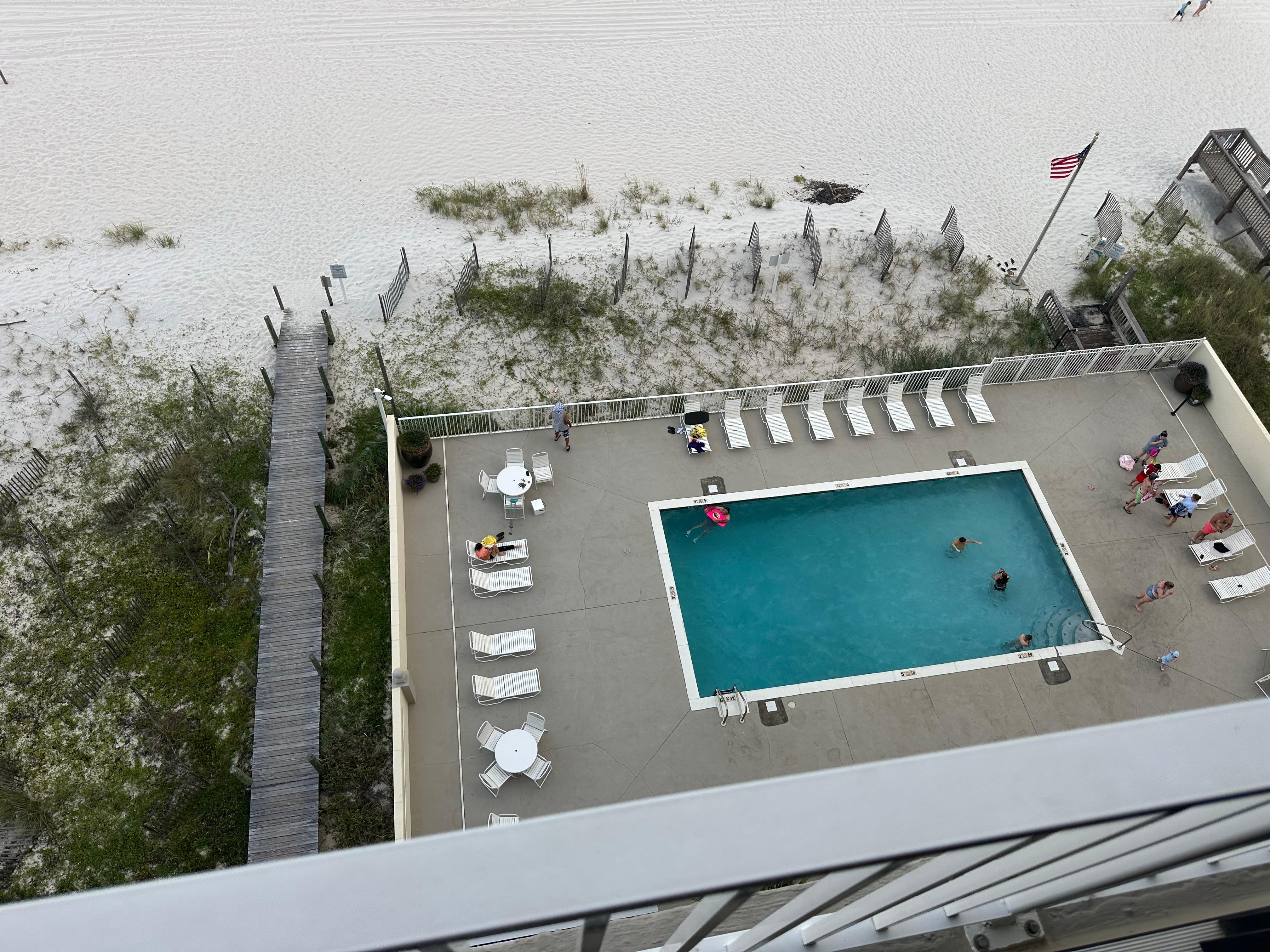 Pool, from the balcony. 