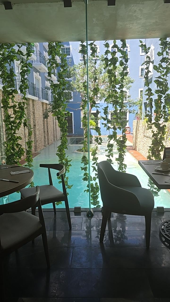 View from the breakfast restaurant. 