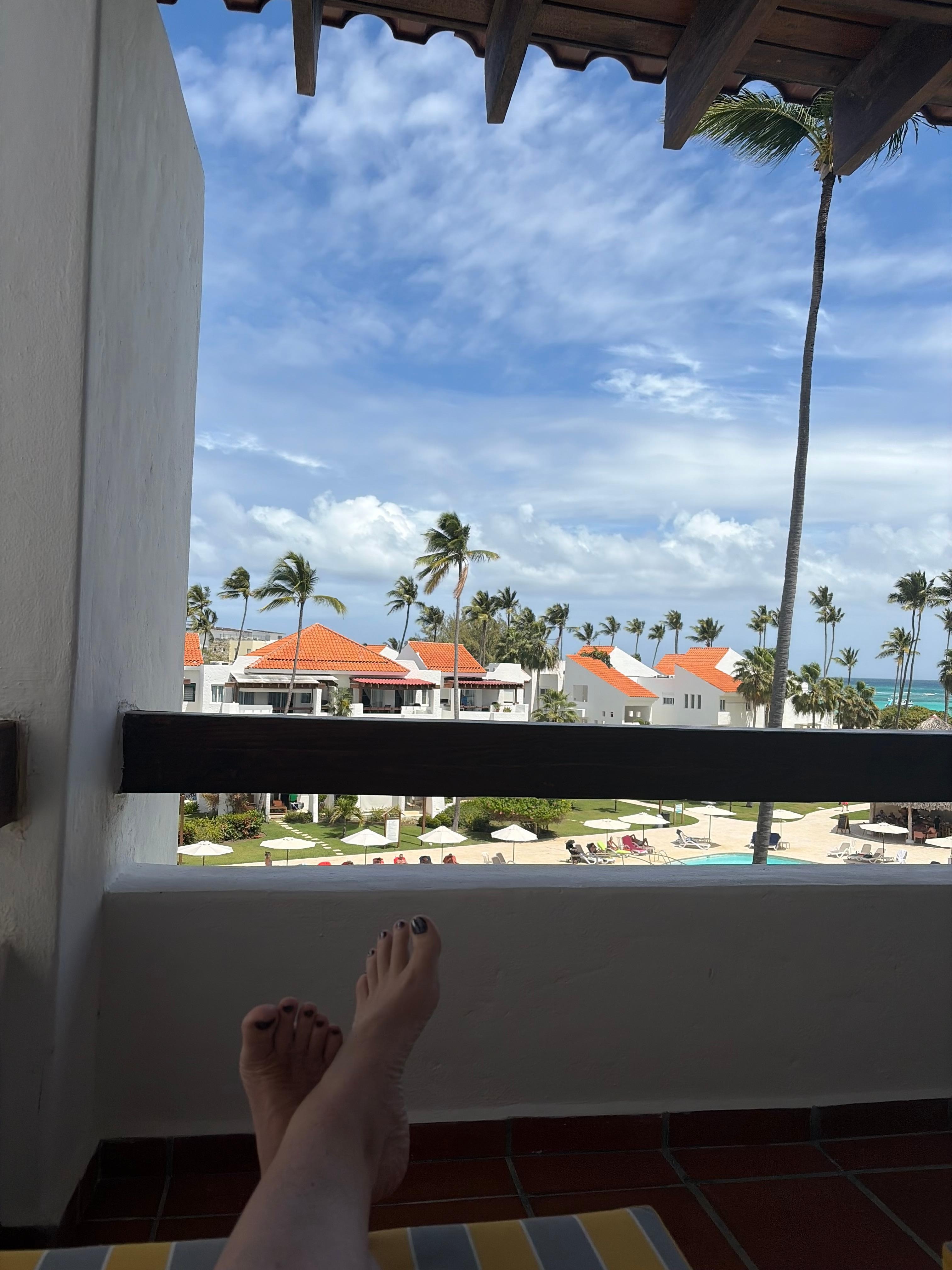 Deck was a great spot to lounge for morning coffee