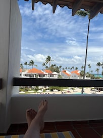 Deck was a great spot to lounge for morning coffee