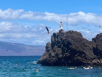 Short stroll down the beach from Black Rock jump