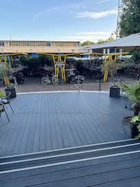 Estacionamiento para bicicletas.