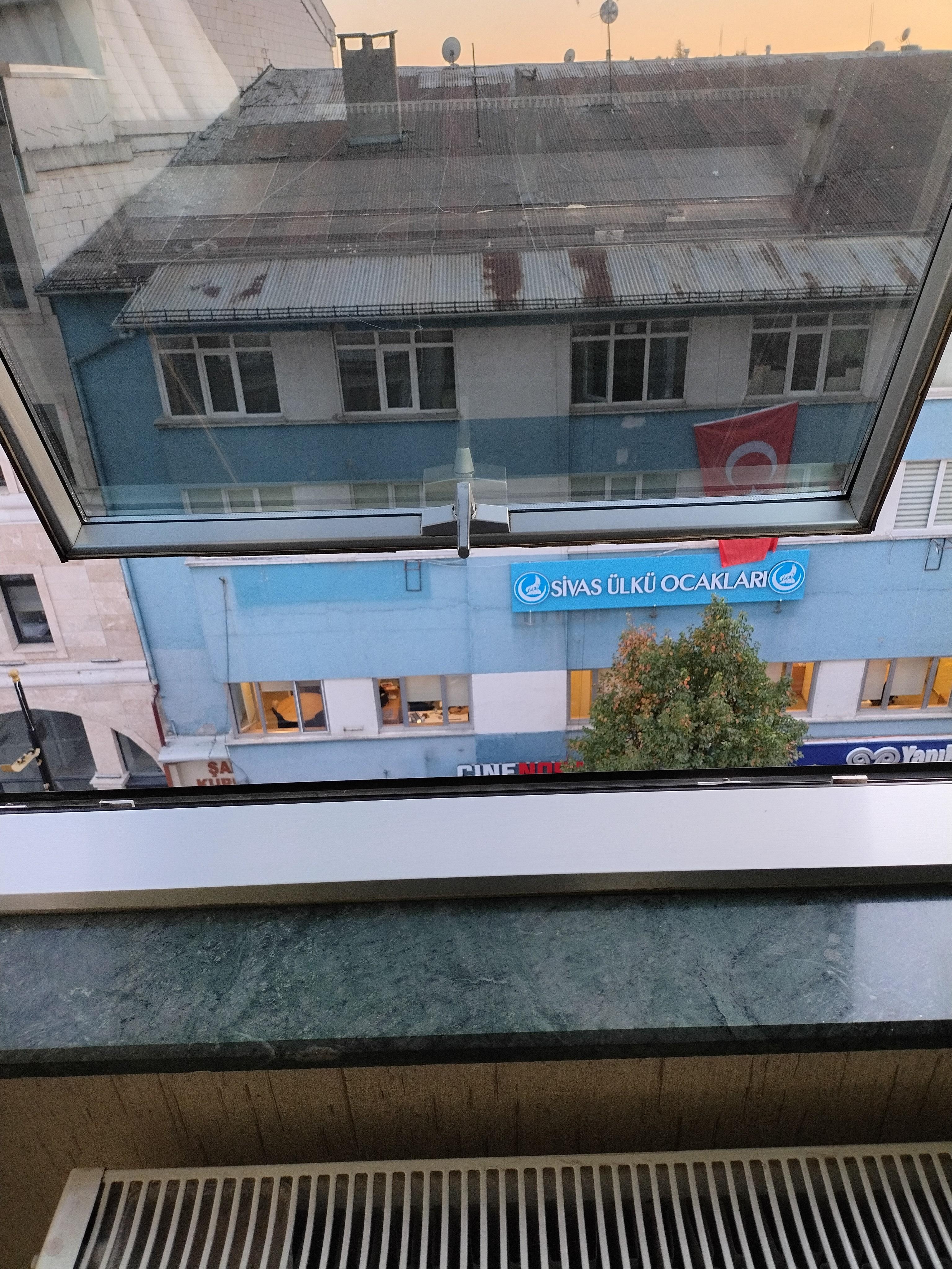 Window opens far too much. A small child unattended could climb up on the window sill and fall out. 