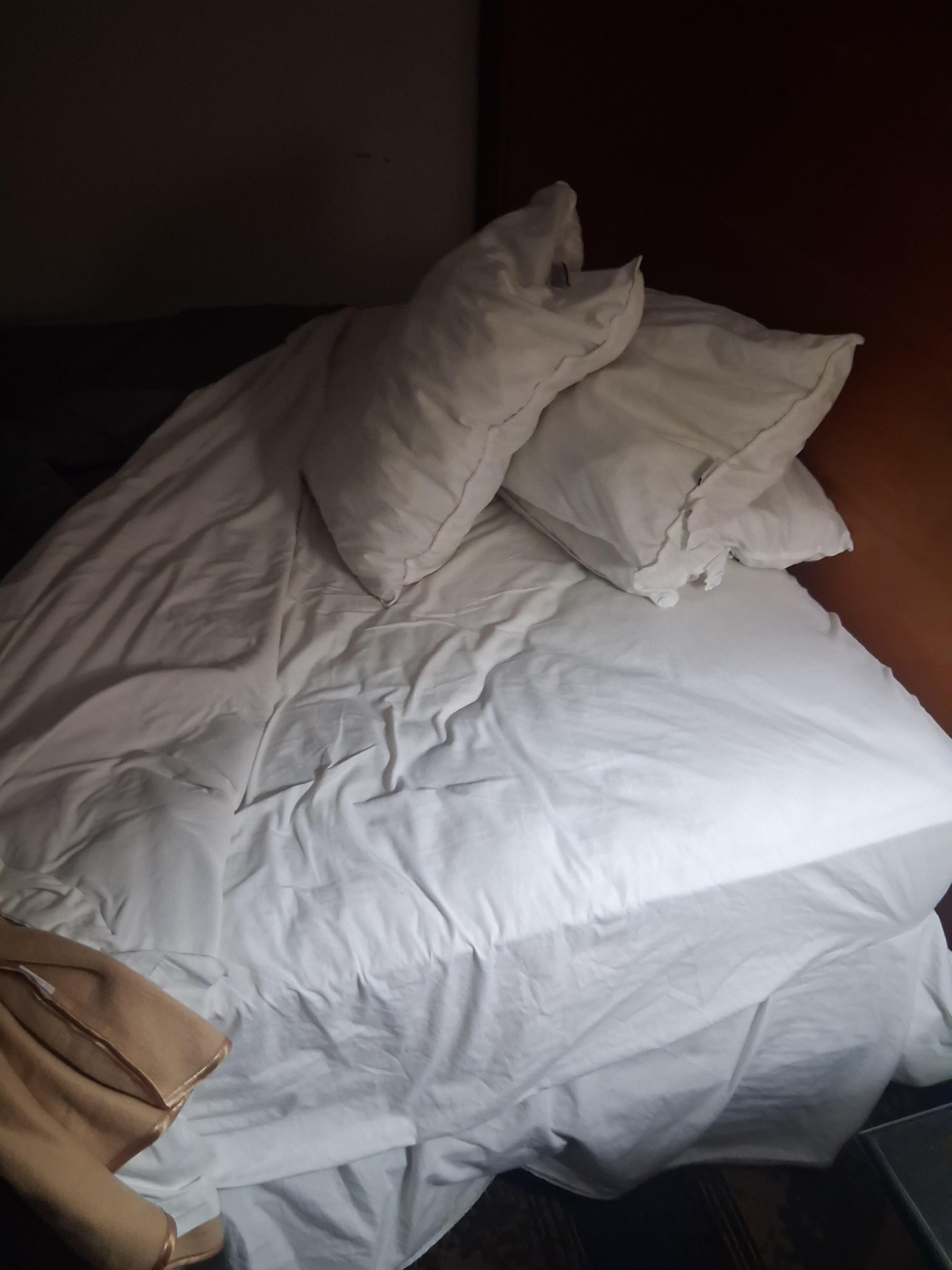 Dirty sheets in room 132