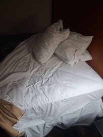 Dirty sheets in room 132