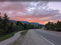 Sunset on path from Chalet