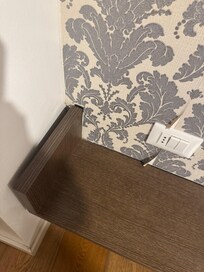 Furniture is broken and pulling off the wall