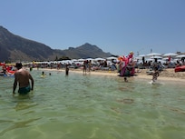 Beach in front of the hotel