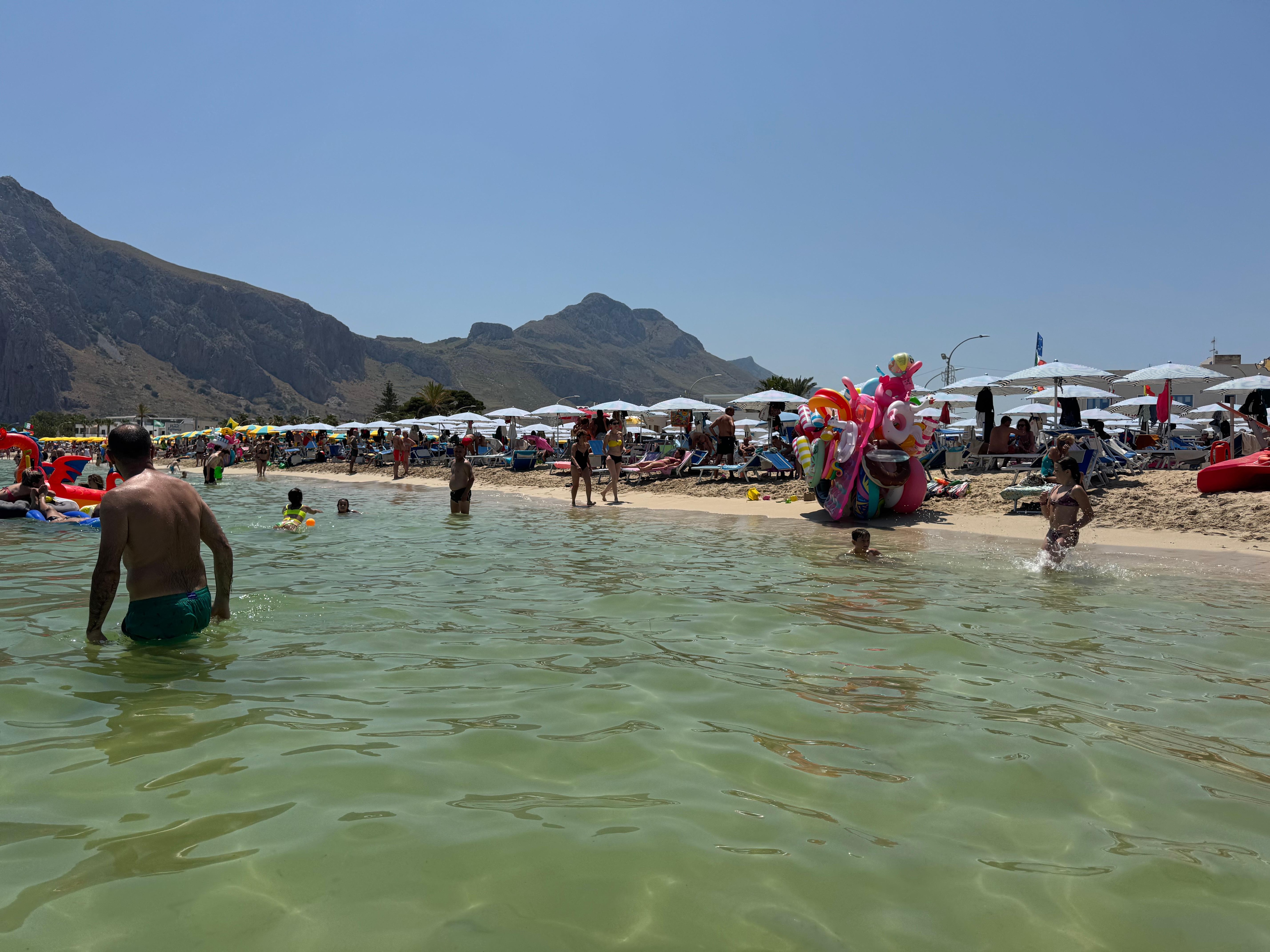 Beach in front of the hotel