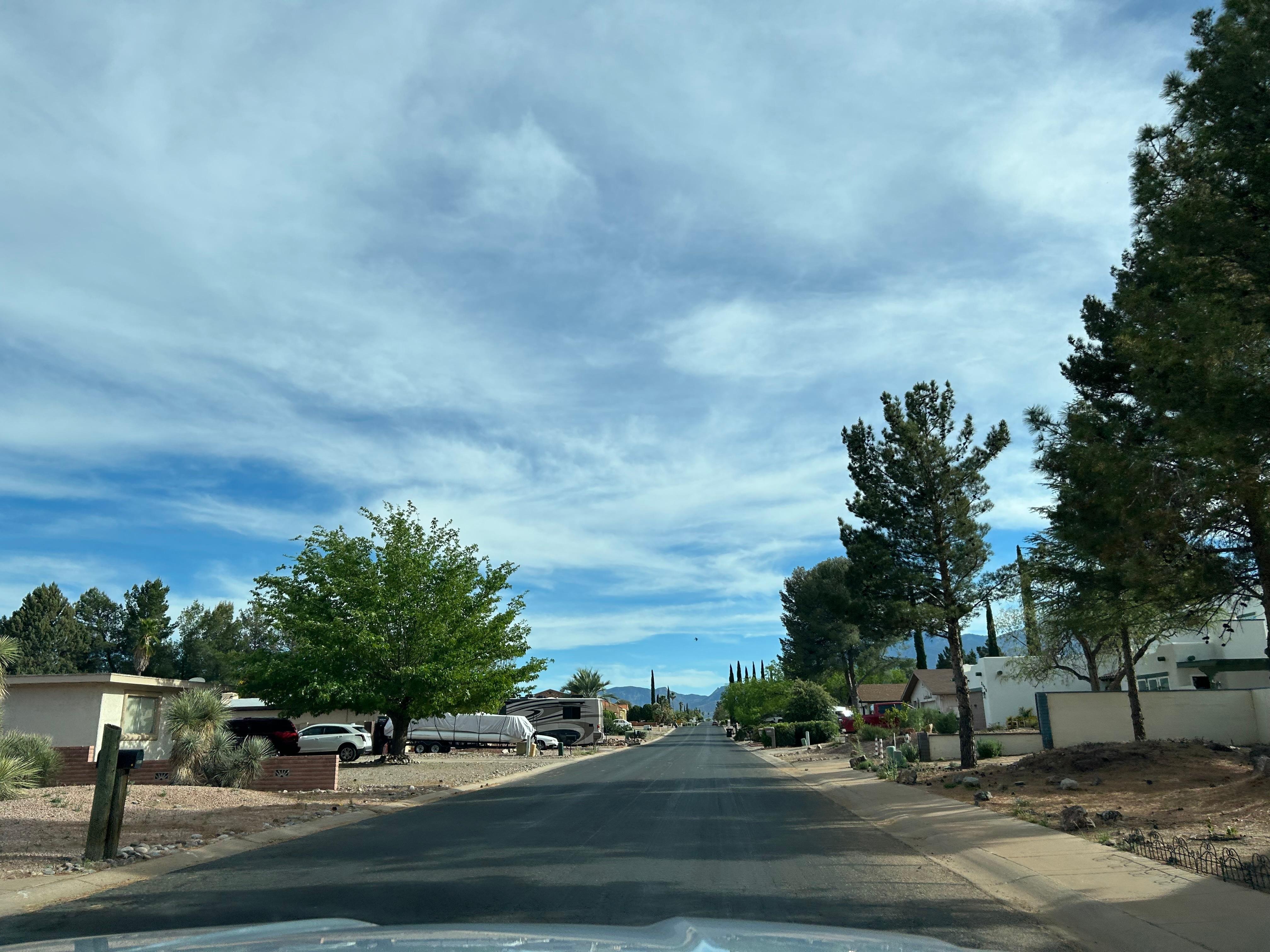 View of the street. Very safe. I jogged every morning and neighbors were friendly. 