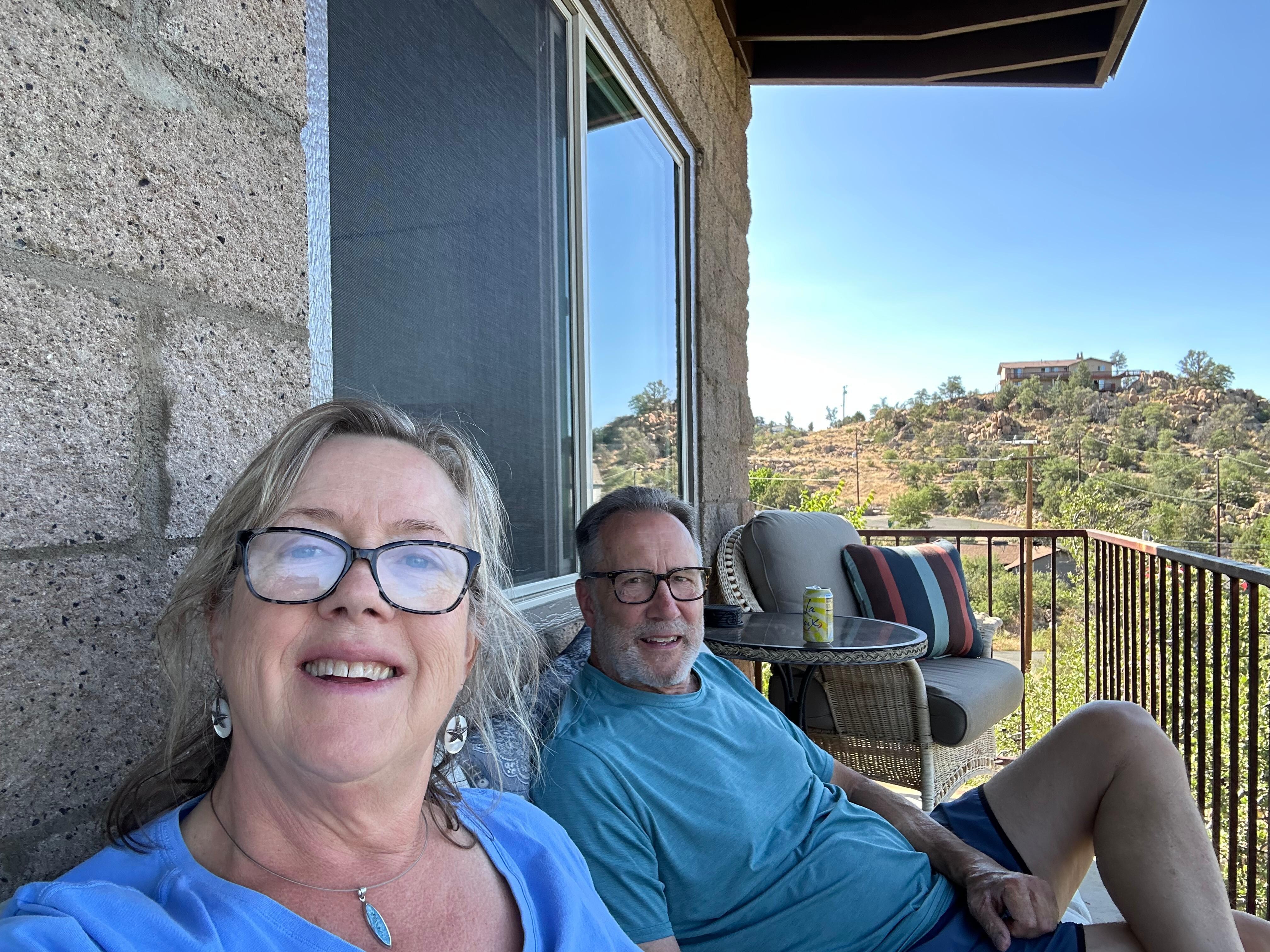 On the back porch!
