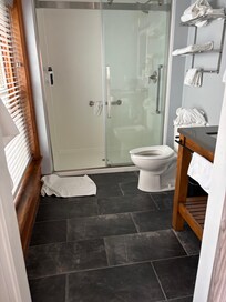 No toilet lid!! Ick.