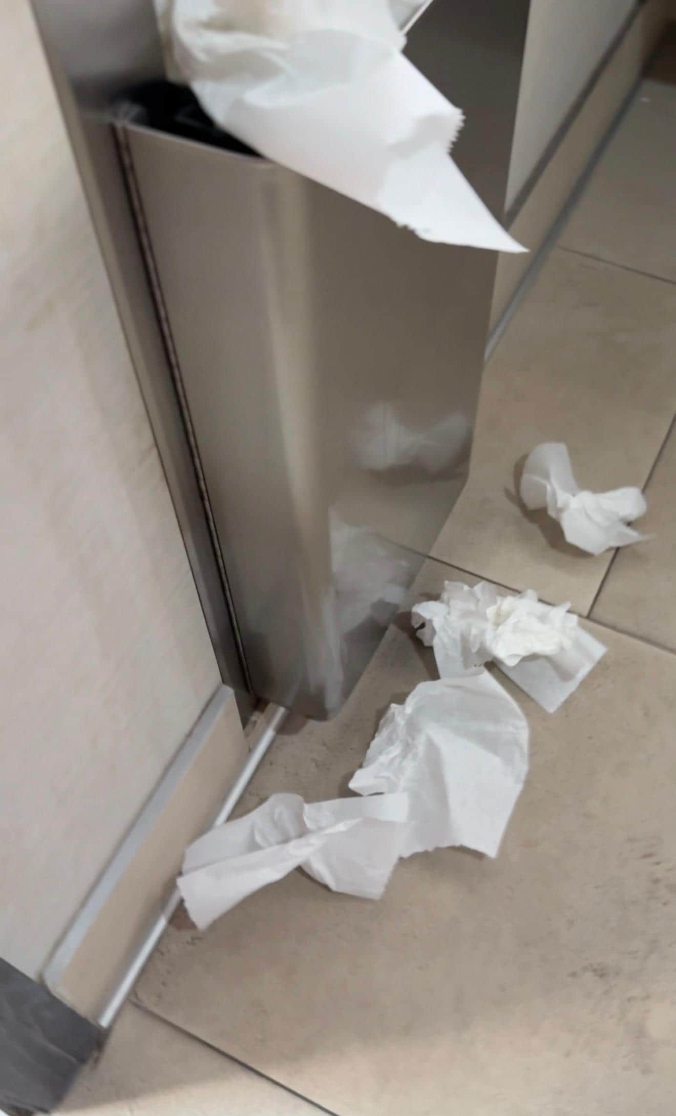 The restrooms in the lobby