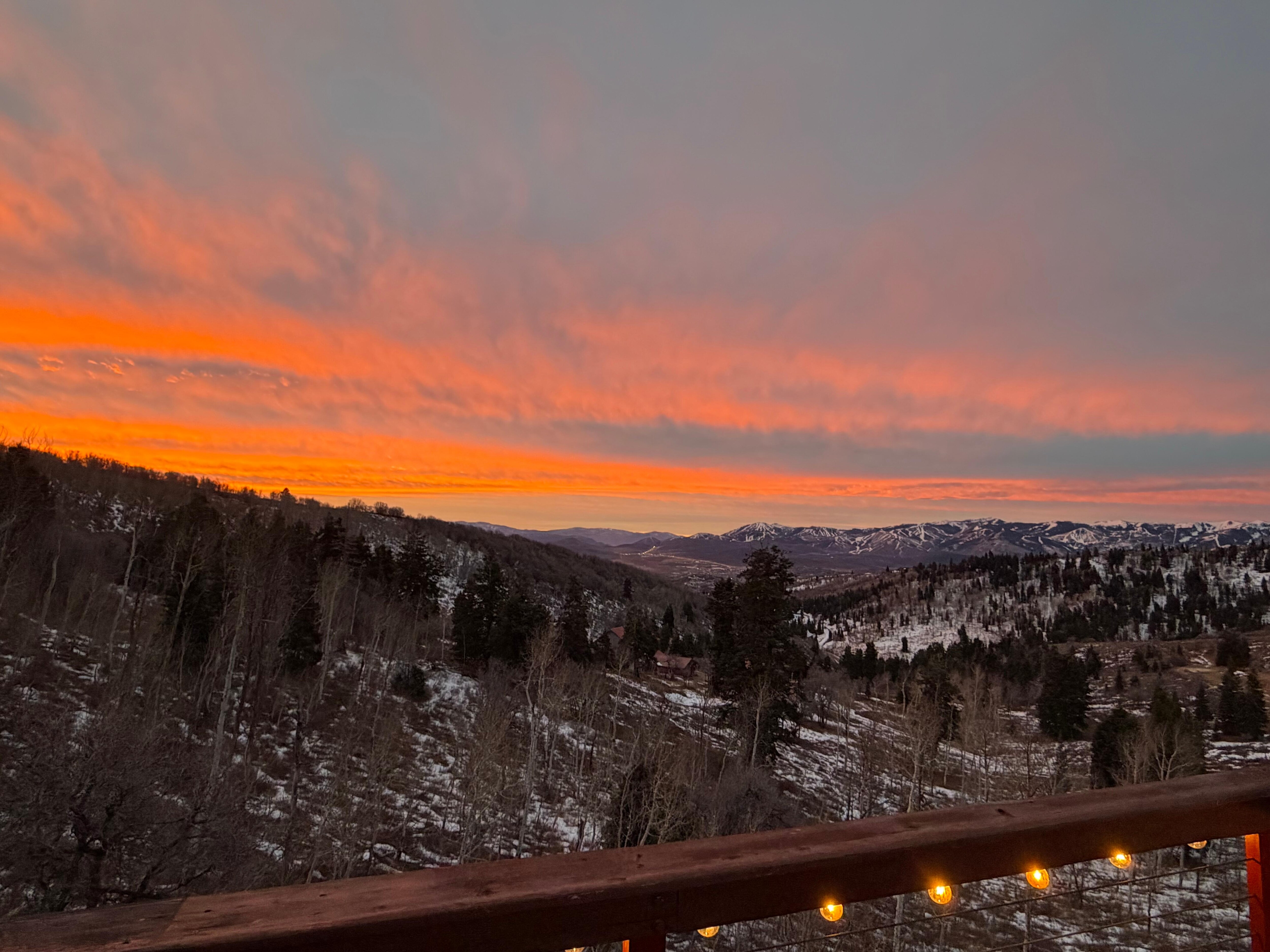 Beautiful view from balcony before the snow came