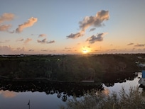 Sunrise from pool deck