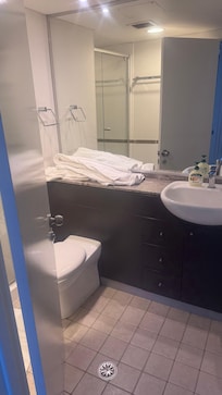 Nice sized bathroom in the common space