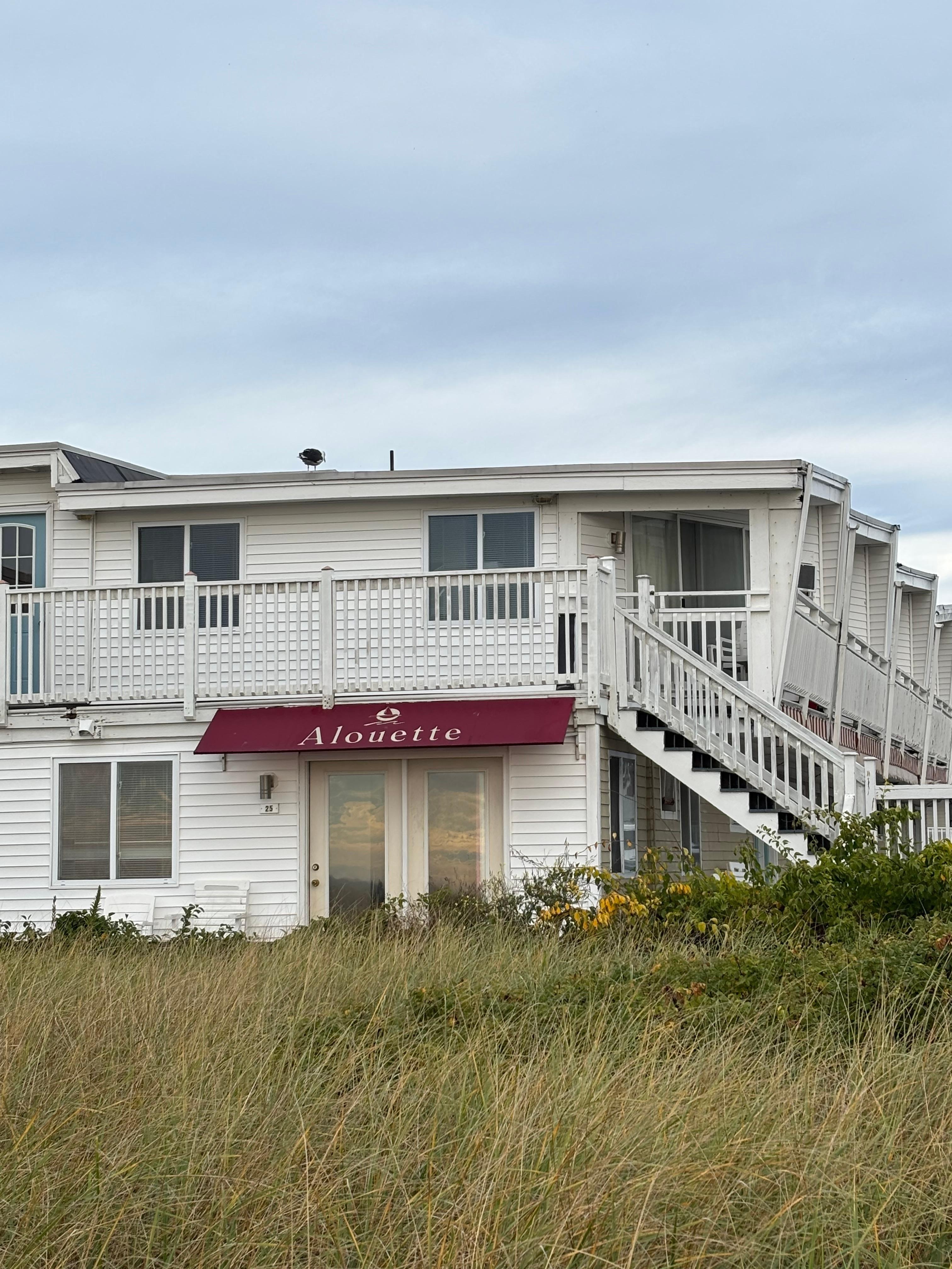 Outside of the hotel