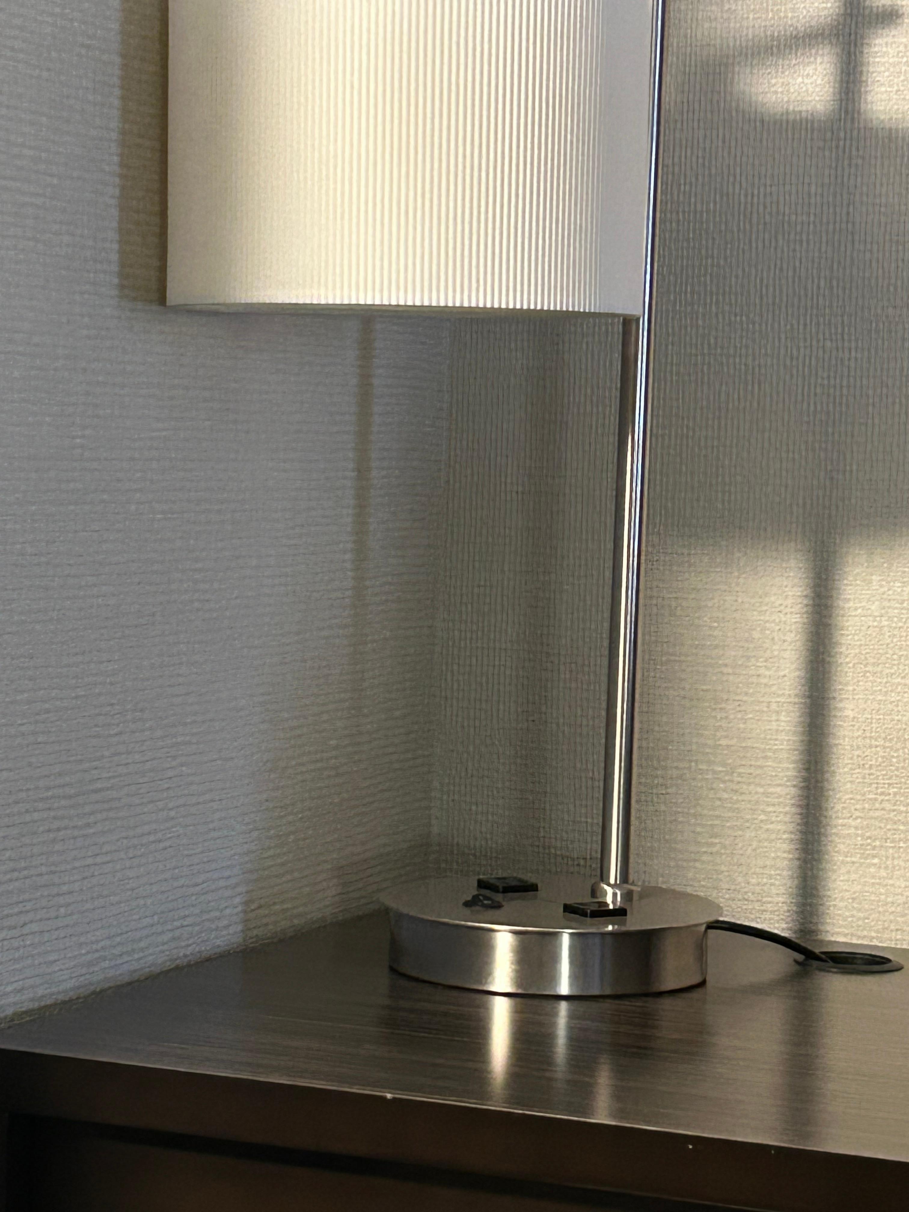 Non-working lamp in the room.