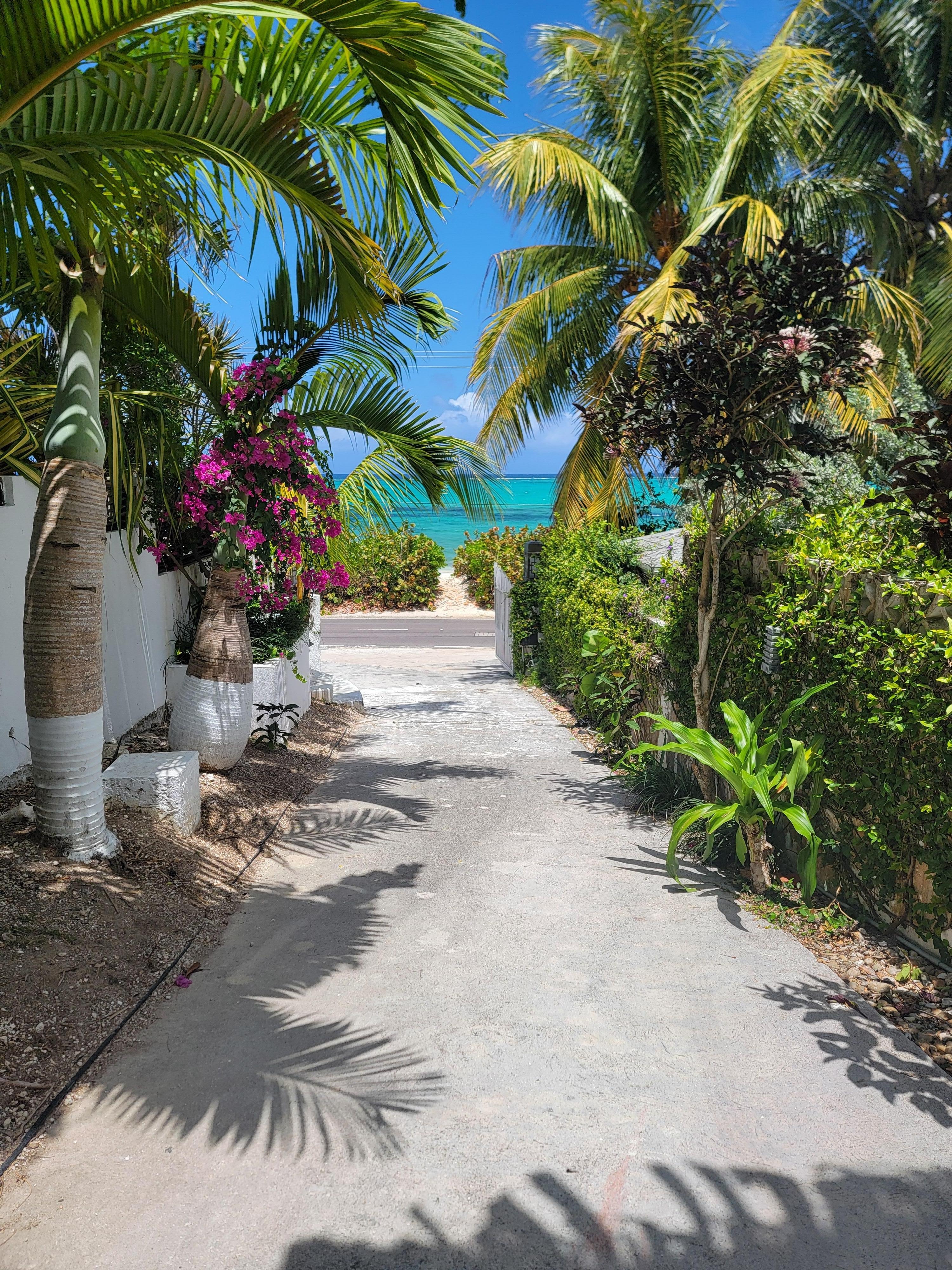Beautiful short walk across the street to the beach. 