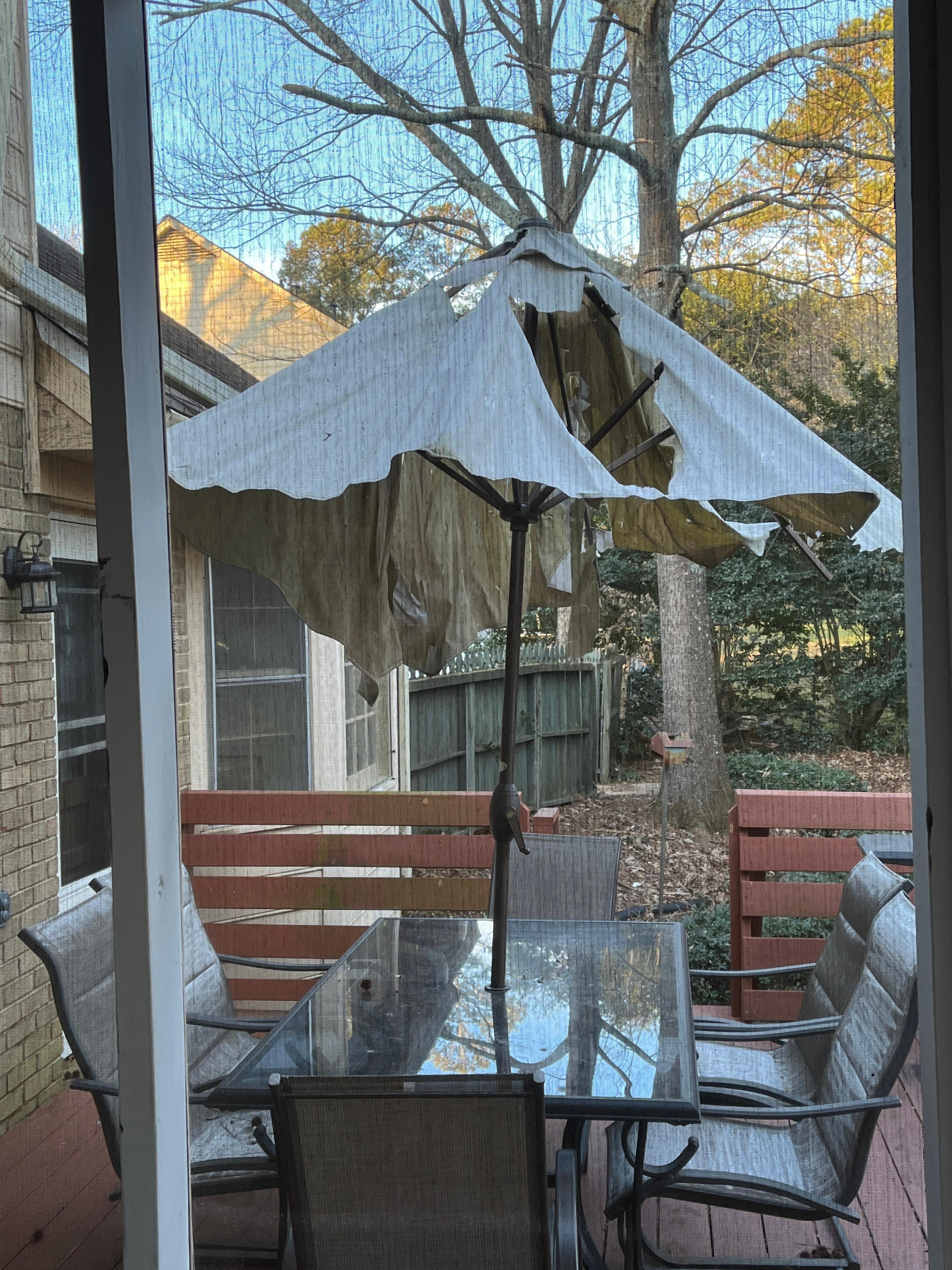 Dirty and old outdoor furniture.  Does not match advertising pictures.  