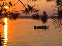 Shot from the stairs of our boat trolling crank baits just before dusk