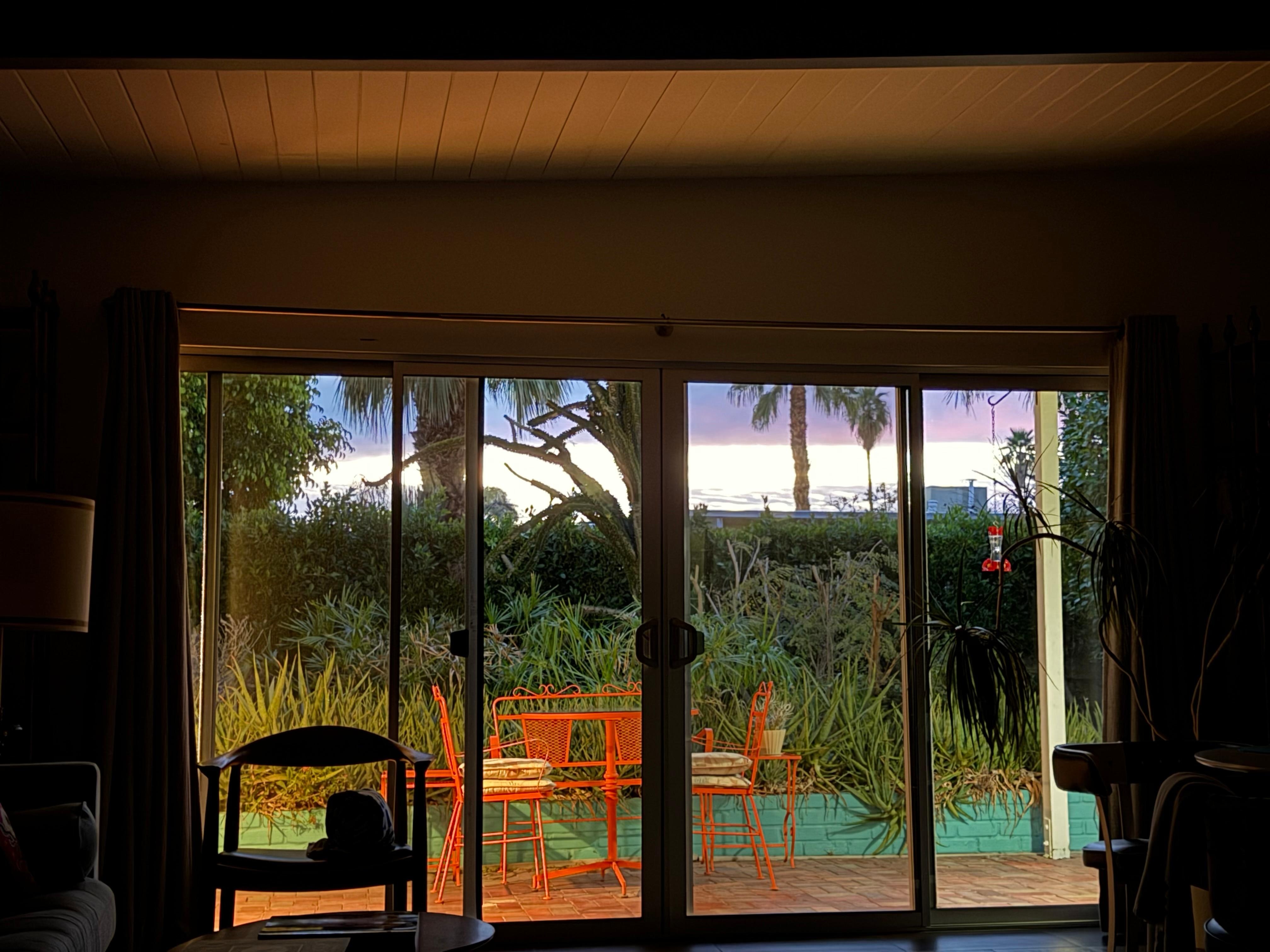 Sunrise photo from inside 