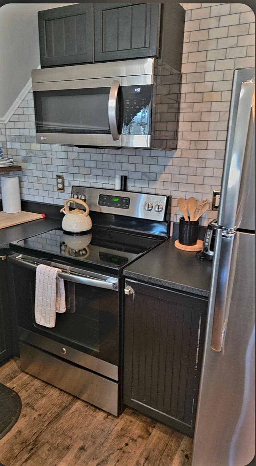 Kitchen was modern and had everything we needed for a few meals in