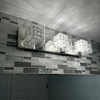 The electricity in the unit would go up and down? This light would randomly go off and on. The fan would also go up and down with the electricity surges.