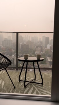 Coffee for two on the balcony