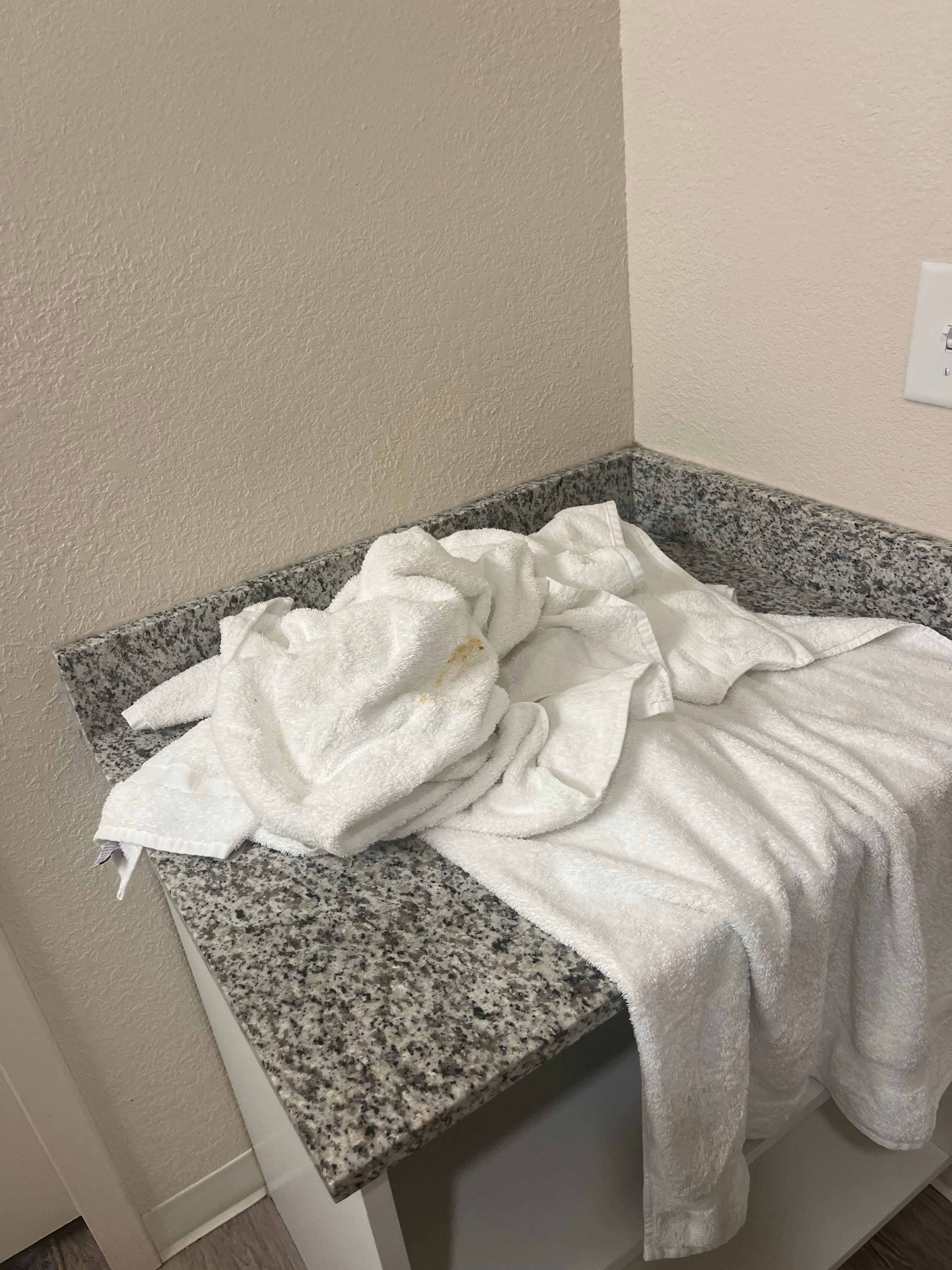 dirty towels