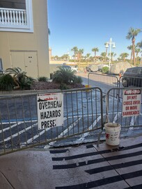 When we were leaving, they had the awning blocked off where we could pull our vehicle in and load it up very disappointed