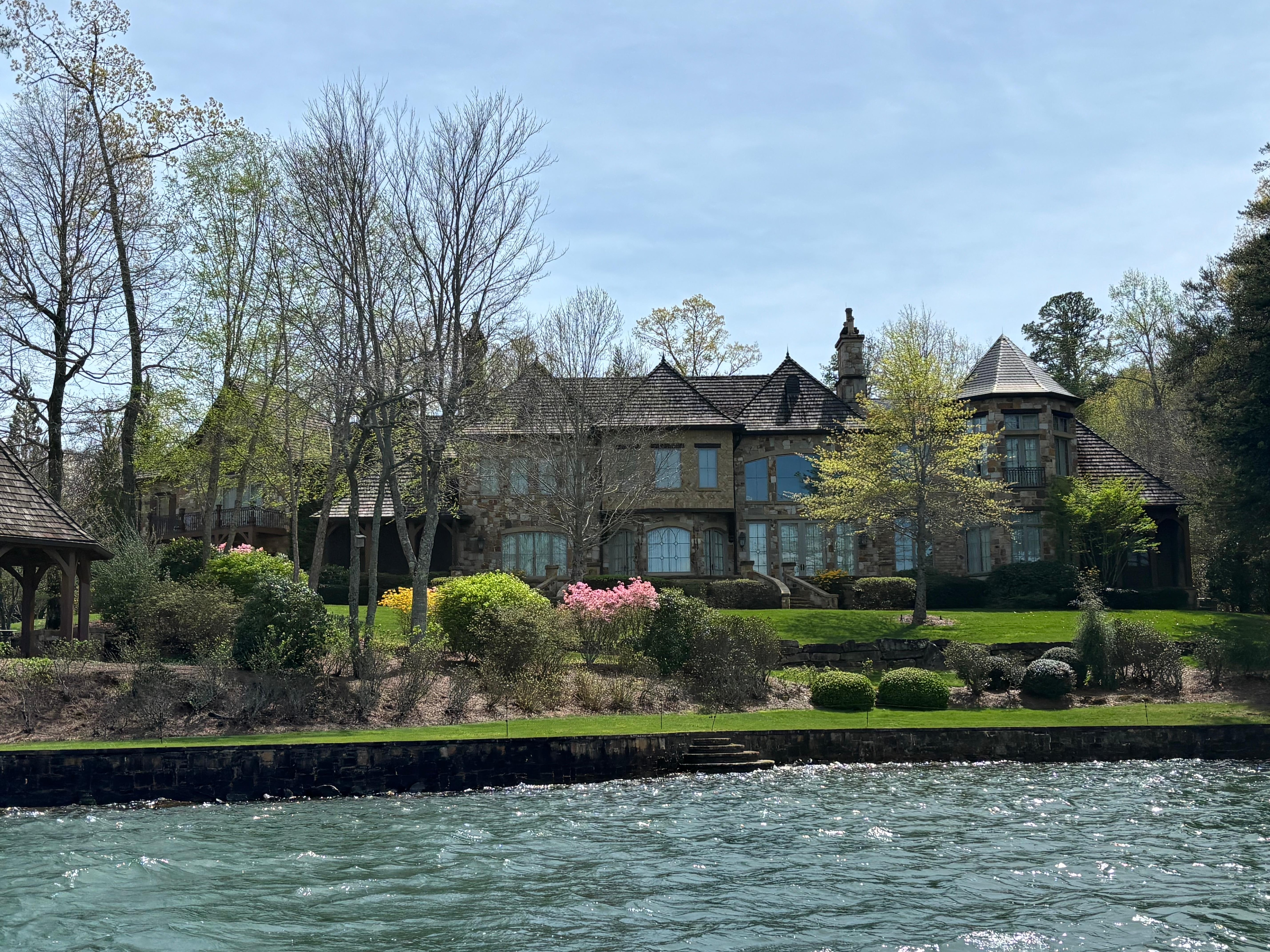 One of the many gorgeous homes on the lake