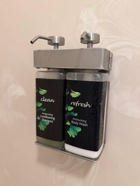 This is all you get in the shower. Come prepared.