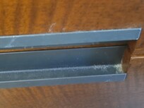 This is the filth on the drawer to the dresser