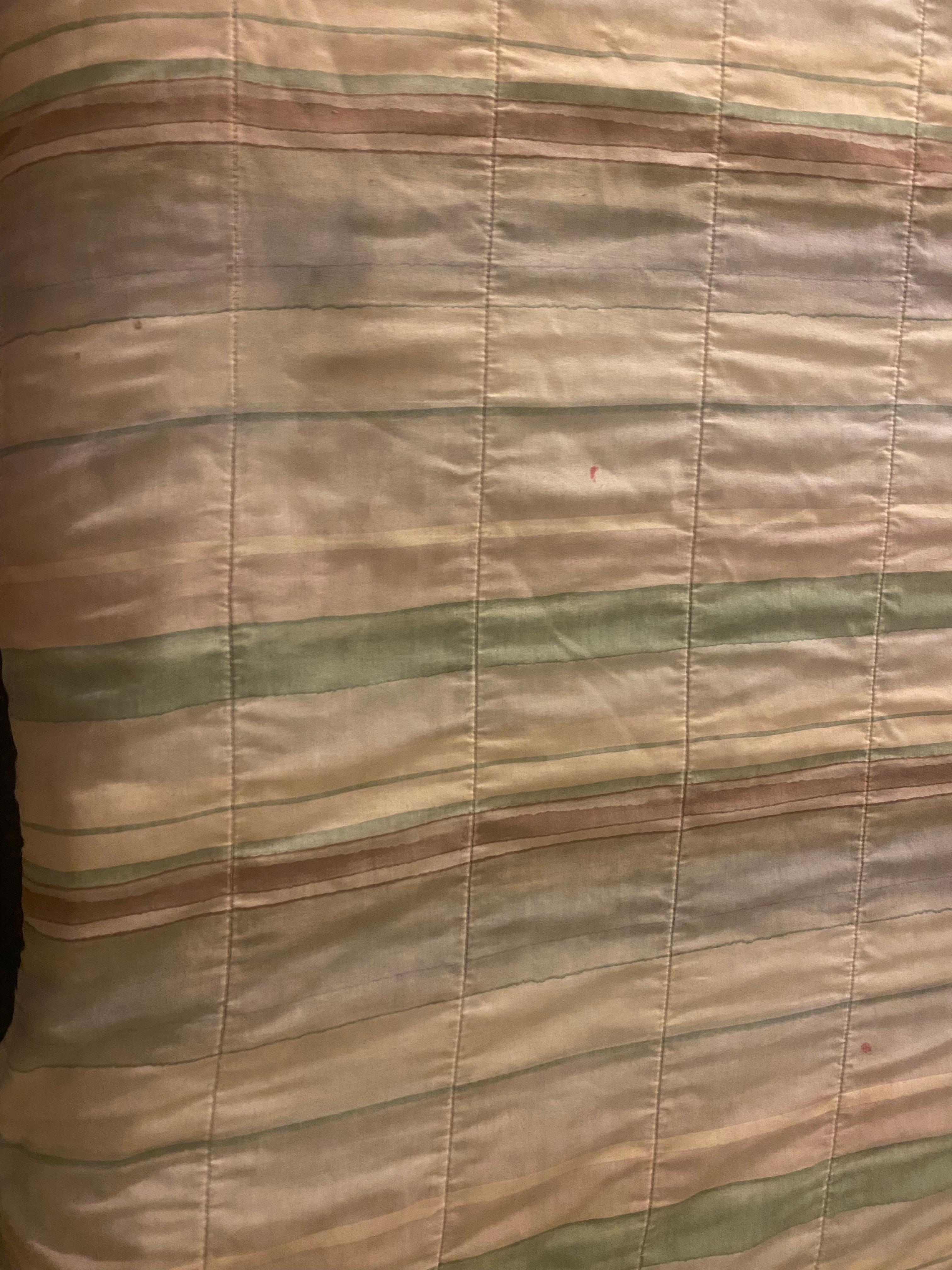 Stained and dirty bed sheet