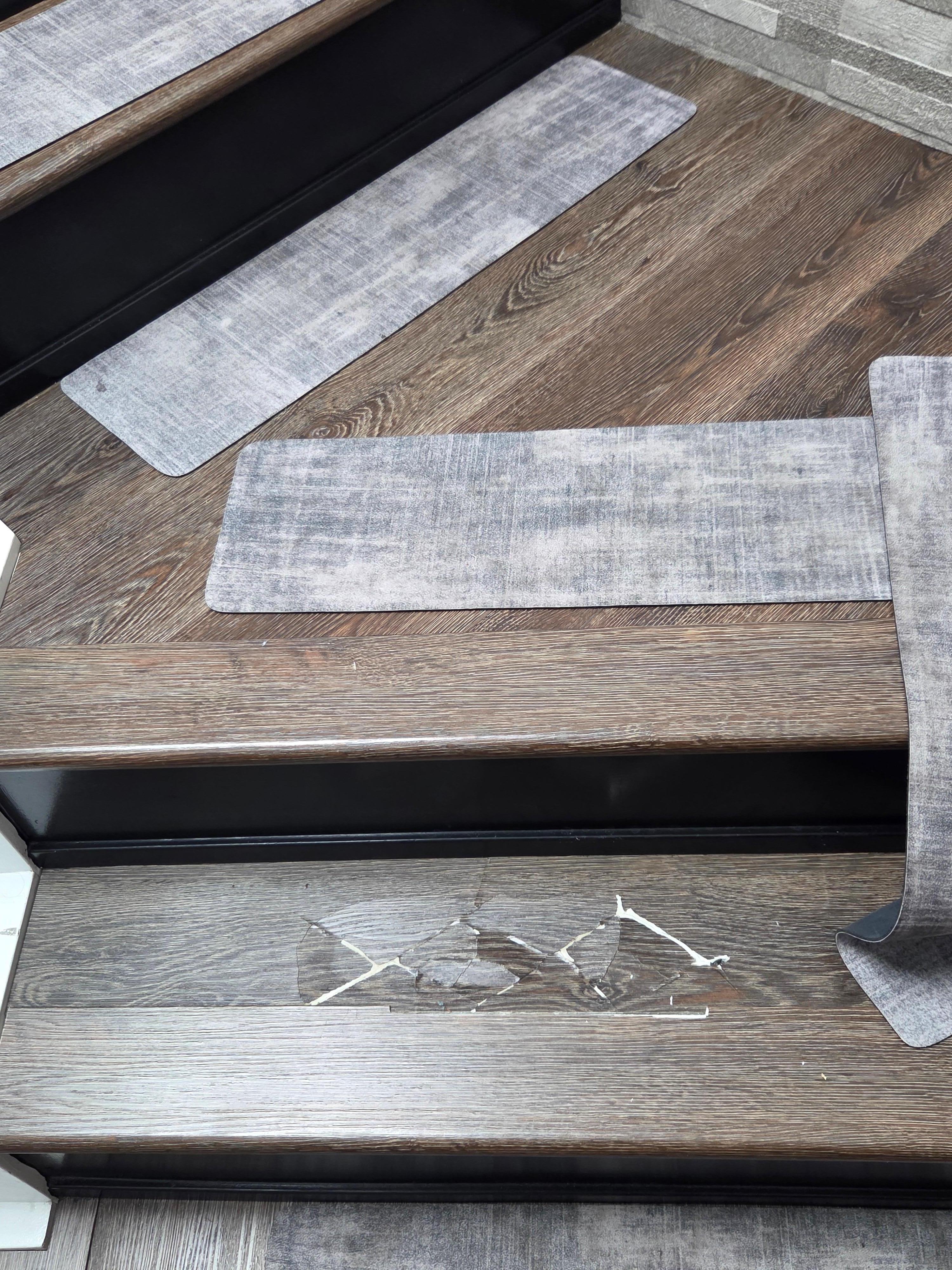 Damaged stairs that were uneven to walk on (at 3-4 stairs have this level of damage)