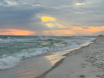 It was on the beach with amazing sunsets