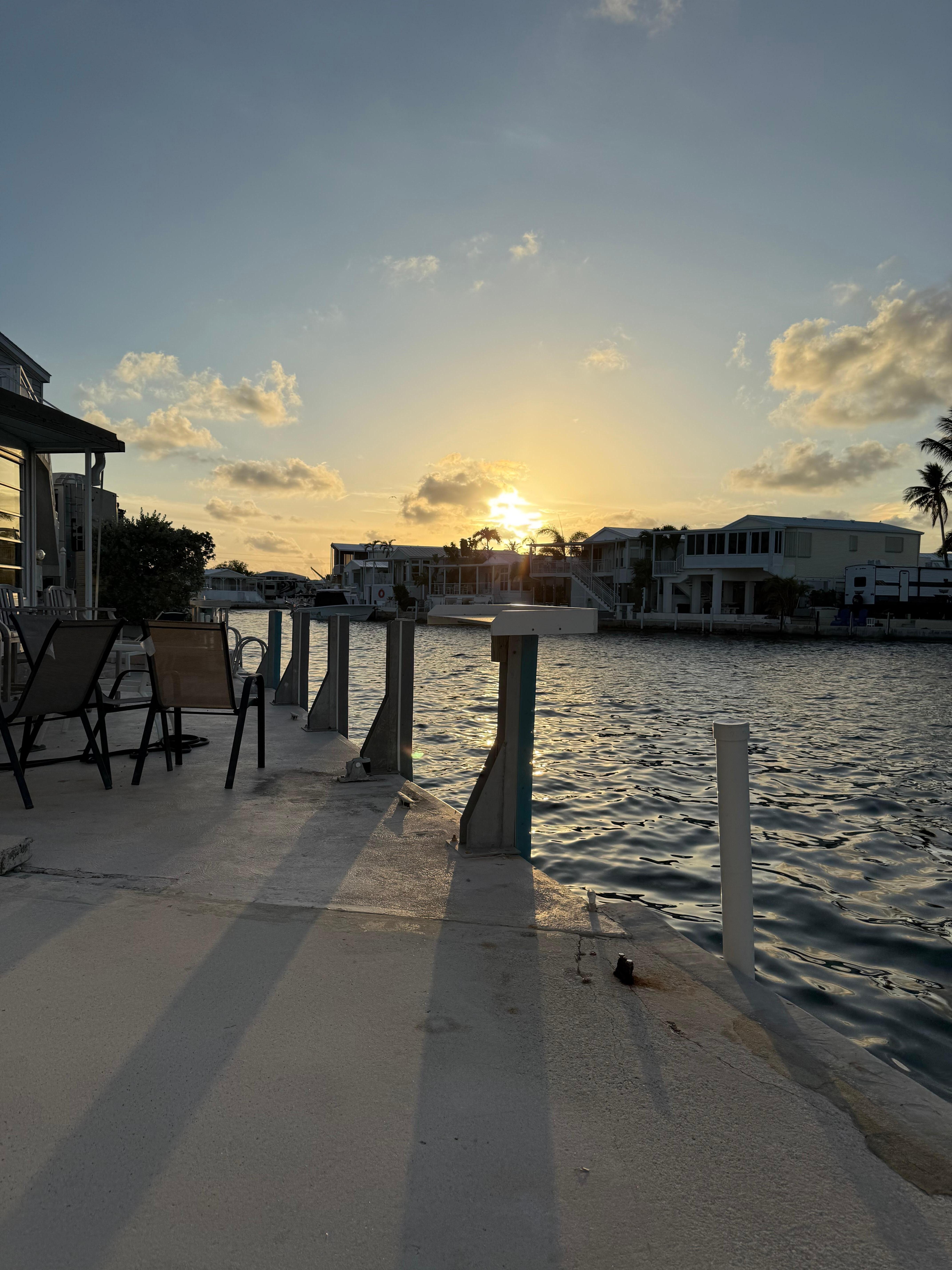 Sunset at the dockside.