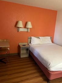 The bedding was as cheap as possible but smelled clean! Whew!