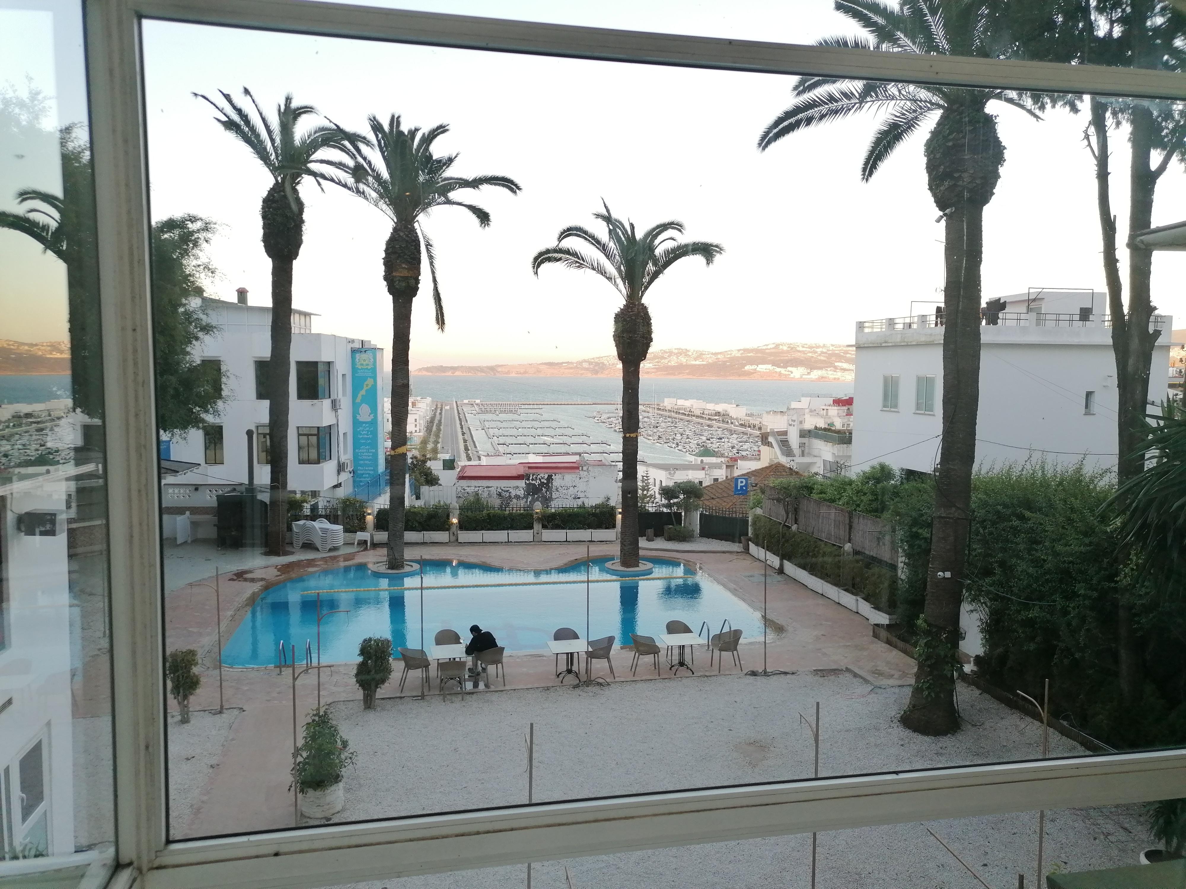 Vista para a piscina.