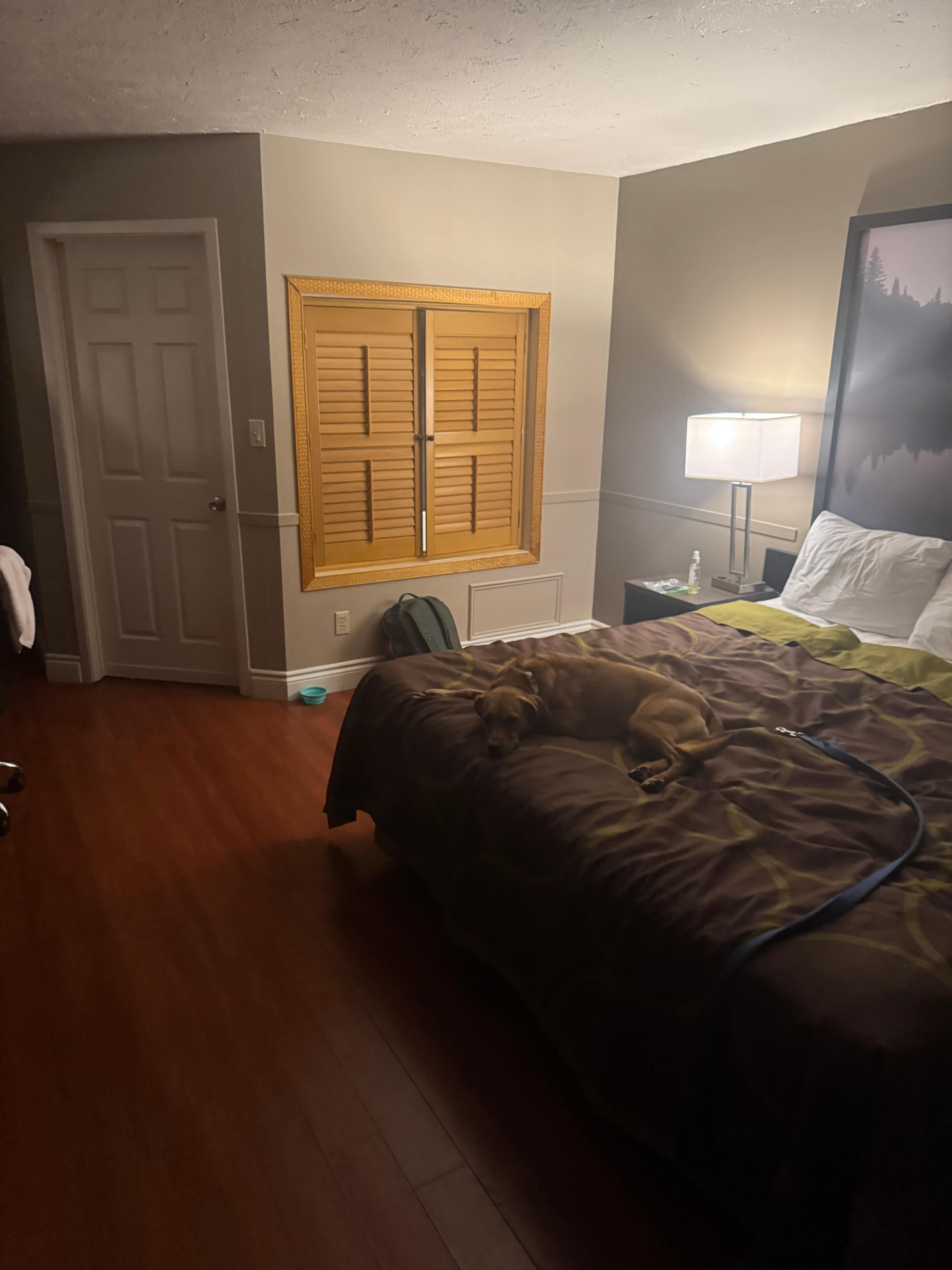My favorite room! 
Big bathroom, hot tub, porched sitting area.  Place is always clean and the staff is amazing! 