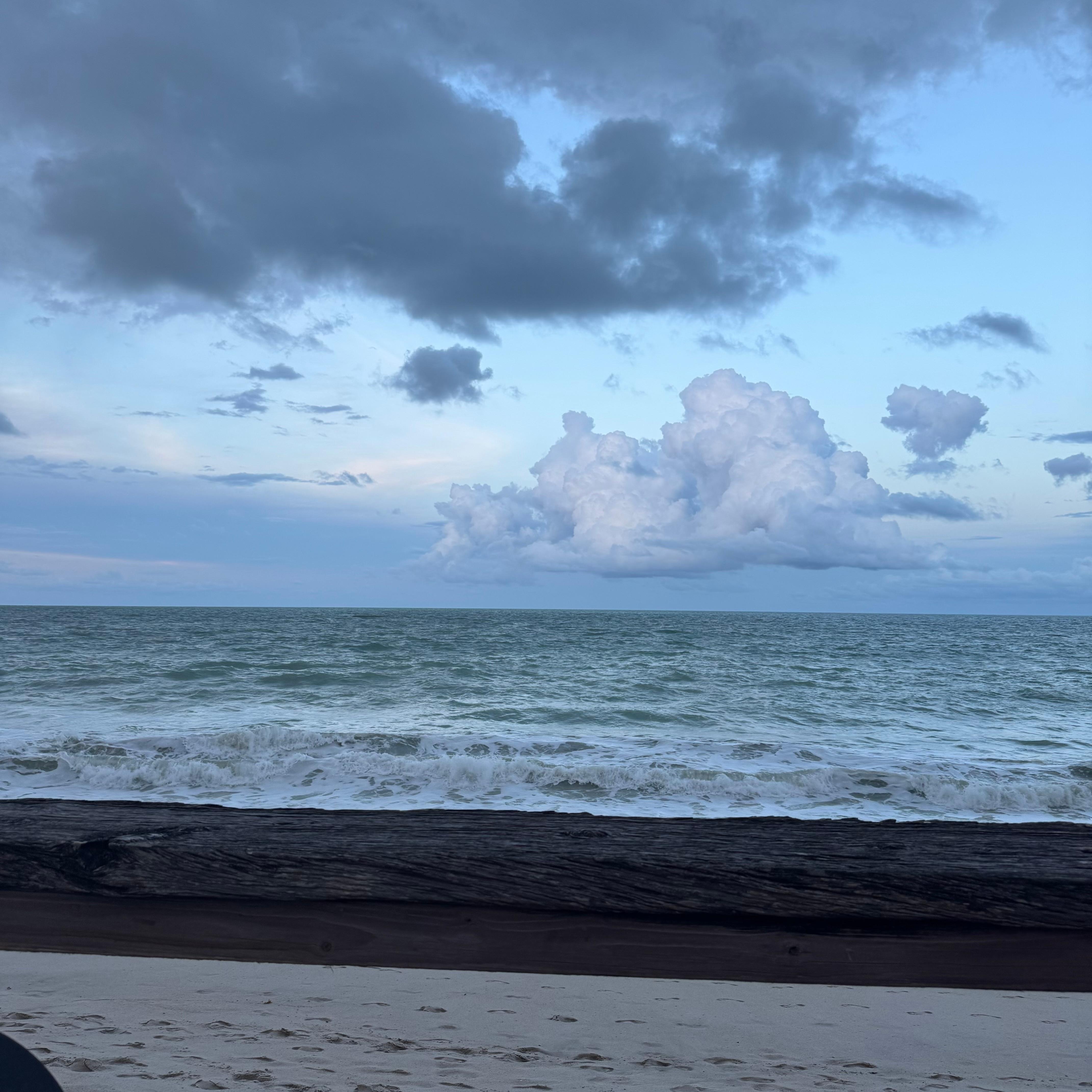 Beach view from Waldo’s while we were having dinner in Vero