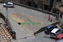 Church event, apartment is on the left where the 3 cars are parked