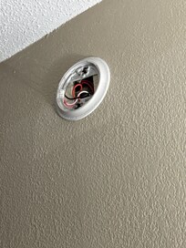 Missing smoke detector in the room.