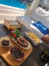 Snacks at pool bar
