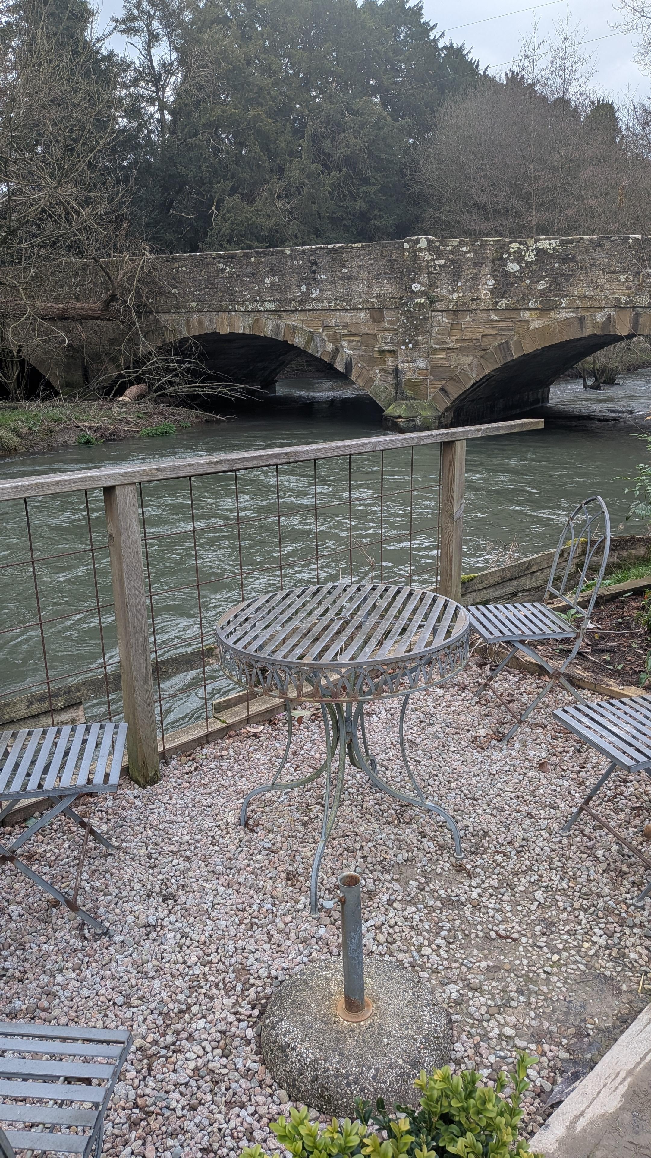 River running alongside the hotel