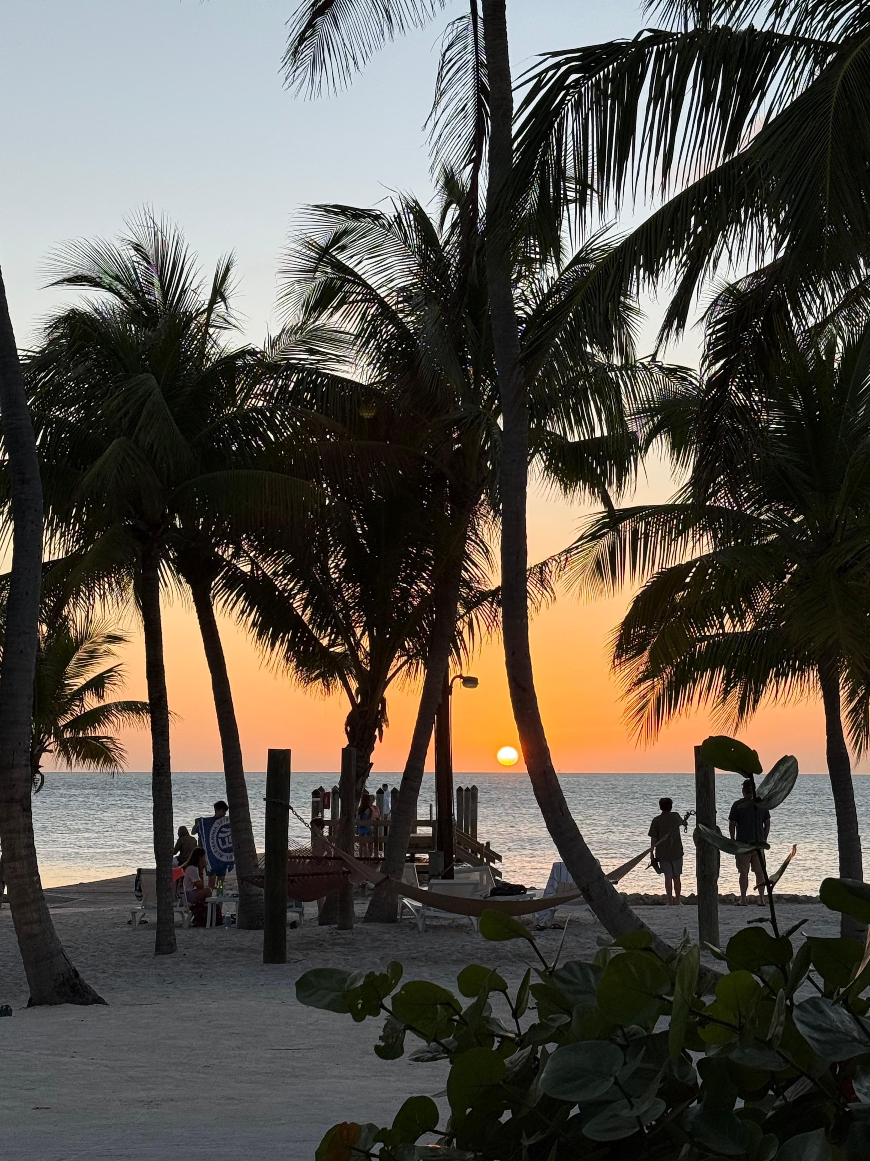 Sunset view from front of room.